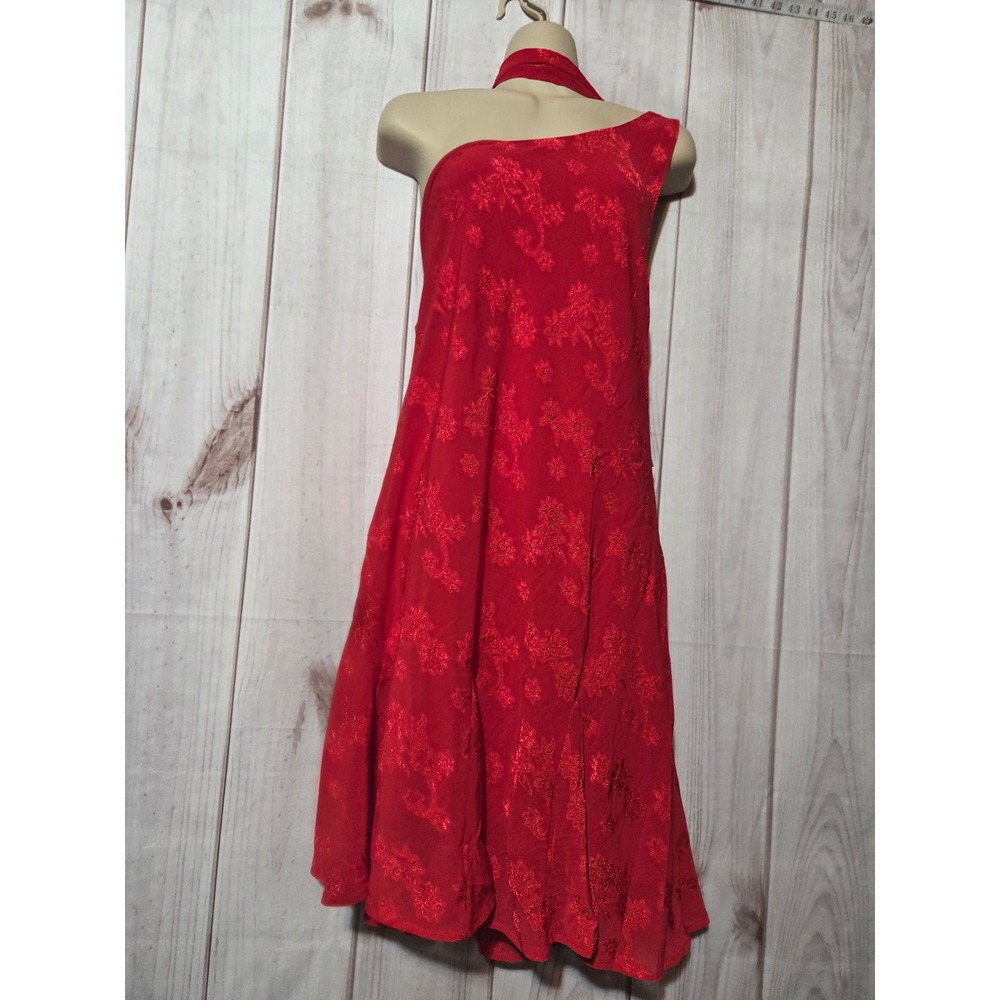 Wild Fable Red Floral Jacquard One Shoulder Mini Dress Plus Size 1X NWT